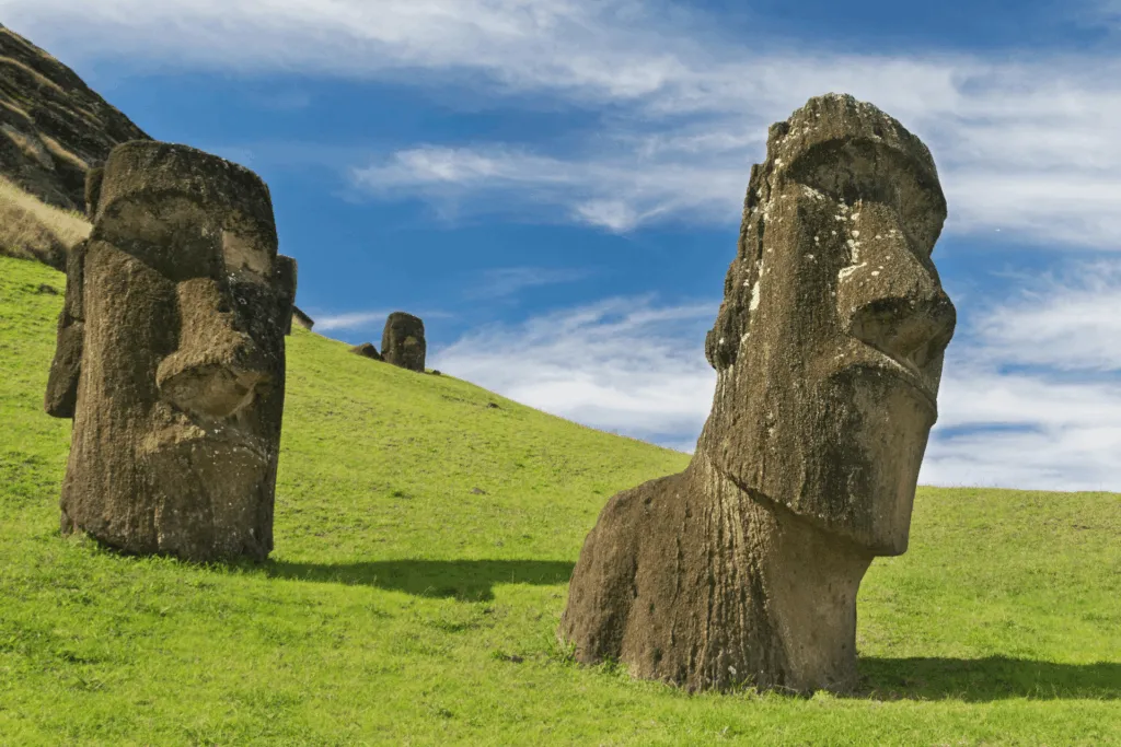 Moai Statues on Easter Island, Chile