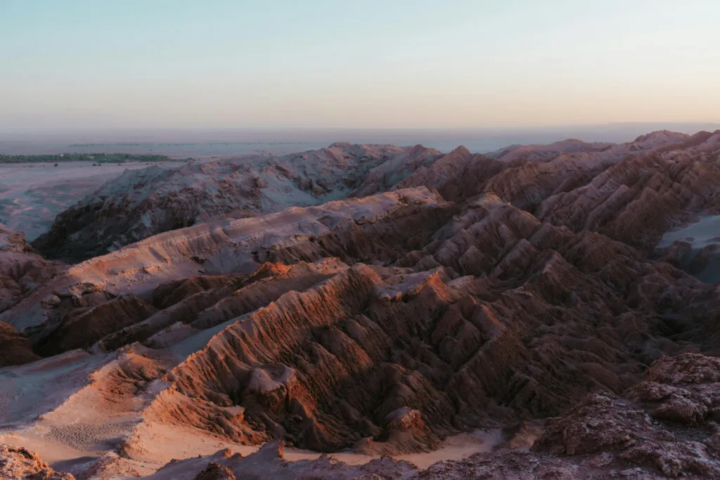 Moon Valley in Chile at Sunset
