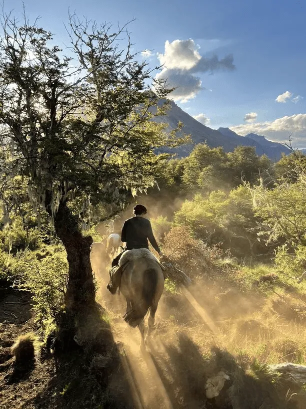 Plan South America-Argentina-Rio Quillen-Rider and View